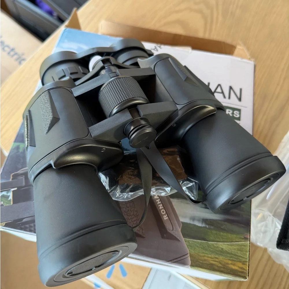 Black Binoculars for Adults High Powered